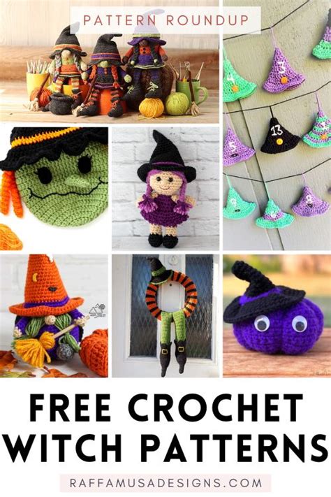Learn the basic crochet stitches for creating magical witch figurines